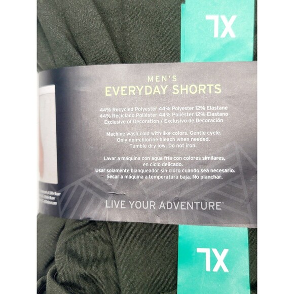 Eddie Bauer Men's XL Knit Lounge Shorts 2-pack Zip Secured Pocket B15 Gray Green - Picture 14 of 14